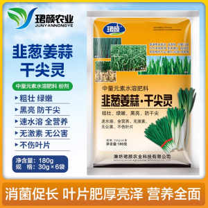 韭葱姜蒜千尖灵粗壮绿嫩黑亮防干尖全营养不伤叶片水溶肥